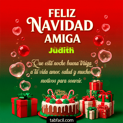 Feliz Navidad Amiga Feliz Navidad Judith