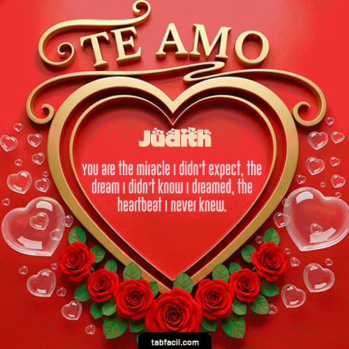 Te Amo Feliz Dia Amor Judith