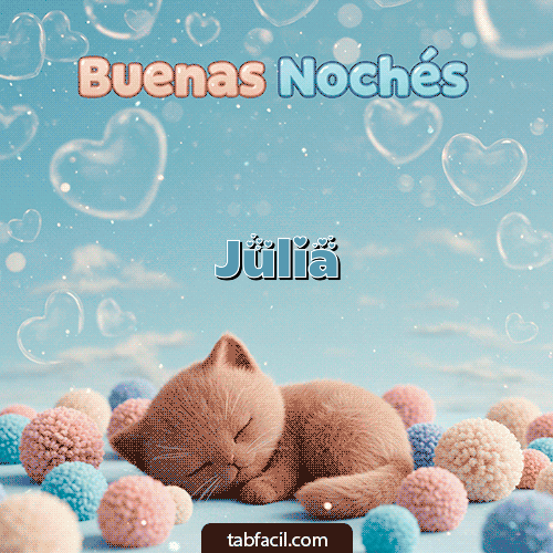 Gif Good Night gatuno Buenas Noches Julia