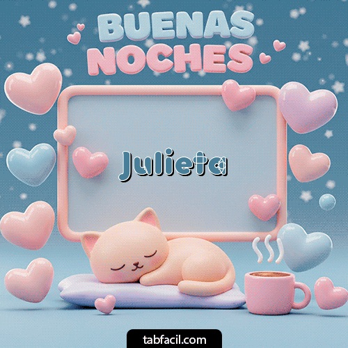 Luna estrellas de buenas noches Buenas Noches Julieta