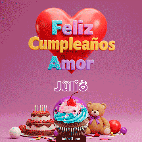 Gif Feliz Cumpleaños Amor Julio