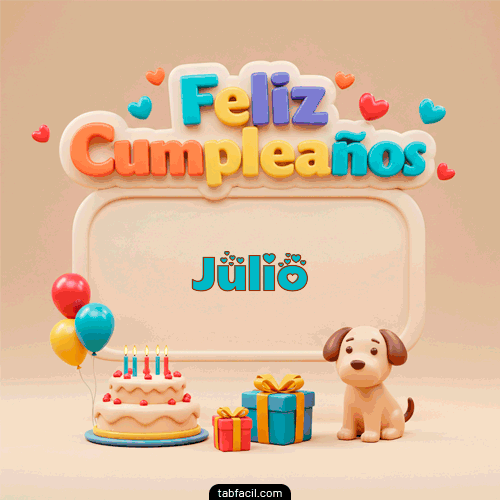 Feliz Cumpleaños Julio