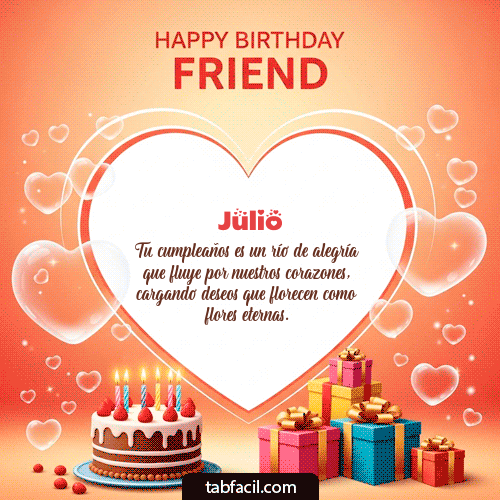 GIF de Julio - Happy Birthday Friend