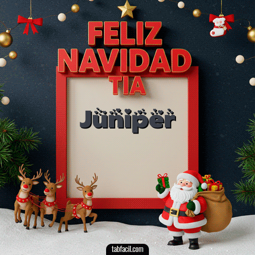 GIF Animado de Feliz Navidad para Juniper - Feliz Navidad Tía