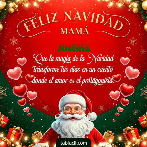 GIF de Justina - Feliz Navidad Mamá