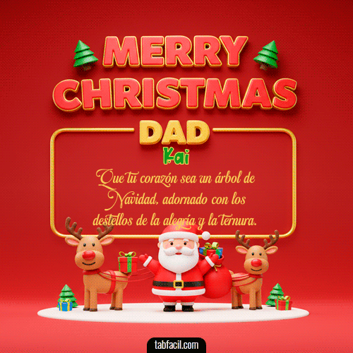 GIF Animado de Feliz Navidad para Kai - Merry Christmas DAD