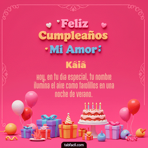 Gif 💖 Feliz Cumpleaños Amor Mio Kaia