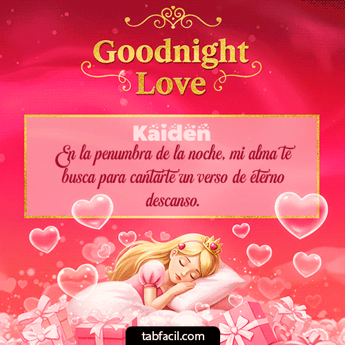 GIF Animado de Buenas Noches para Kaiden - Buenas Noches Angel Luna 3D