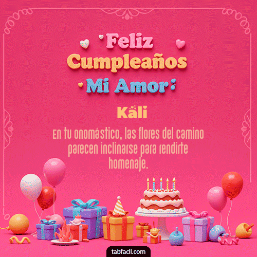 Gif 💖 Feliz Cumpleaños Amor Mio Kali