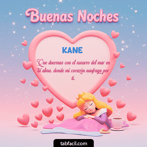 Gif Buenas noches corazón Kane