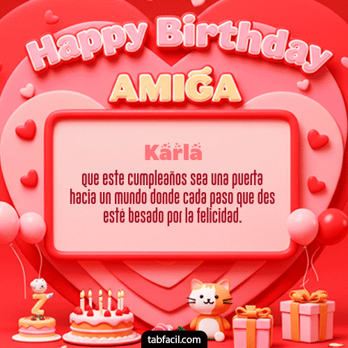 🍰 Happy BirthDay Amiga Feliz Cumpleaños Karla