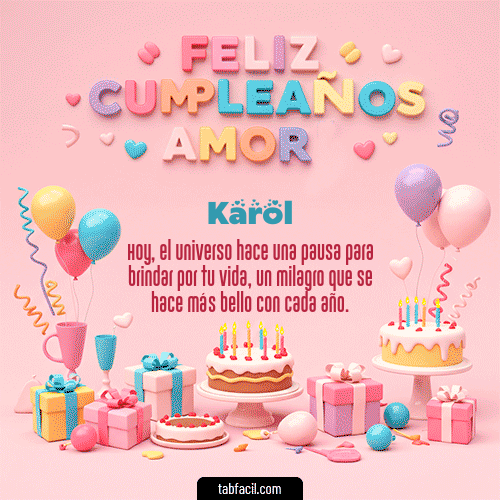 GIF de Karol - 💞 Feliz Cumpleaños Amor