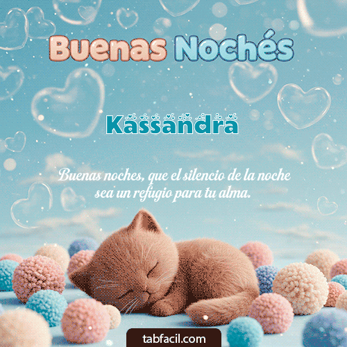 Gif Good Night gatuno Kassandra