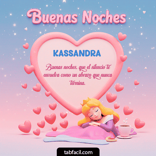 Gif Buenas noches corazón Kassandra