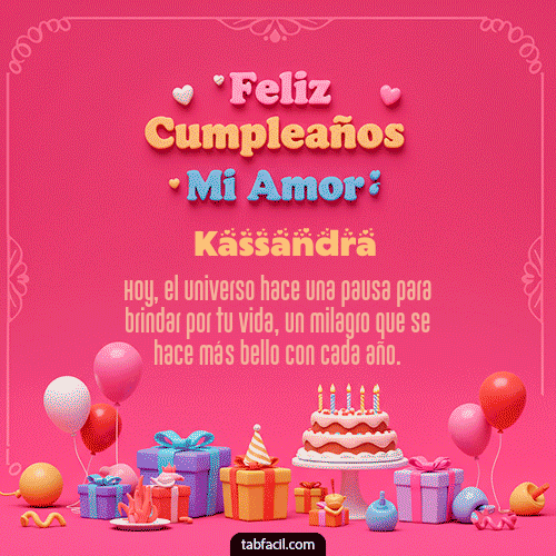 Gif 💖 Feliz Cumpleaños Amor Mio Kassandra