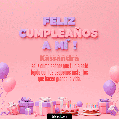 Gif 🕯️ Feliz Cumpleaños para mí Kassandra