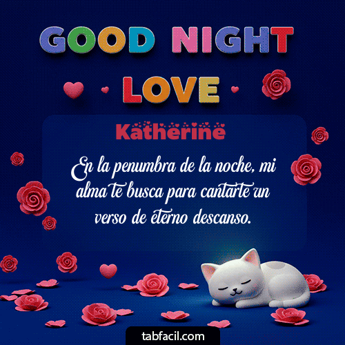 GIF Animado de Buenas Noches para Katherine - Buenas Noches Hada