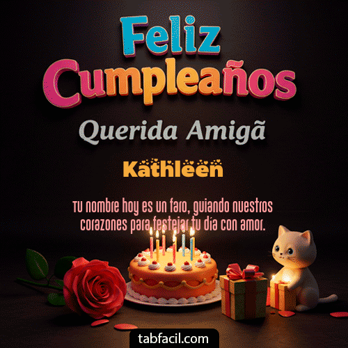 Gif 🥳 Feliz Cumpleaños Querida Amiga Kathleen