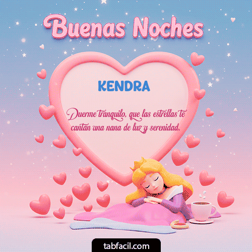 Gif Buenas noches corazón Kendra