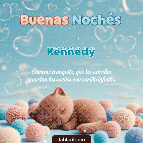 Gif Good Night gatuno Kennedy