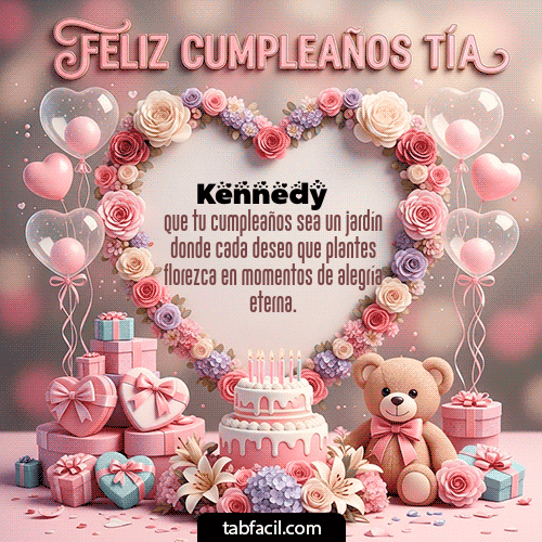 GIF Animado de Feliz Cumpleaños para Kennedy - Feliz Cumpleaños Tía
