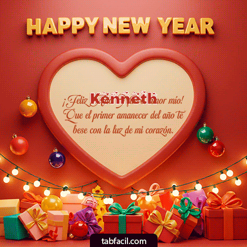 GIF Animado de Feliz Año Nuevo para Kenneth - Happy New Year lights