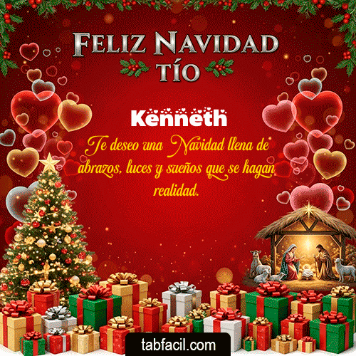 GIF Animado de Feliz Navidad para Kenneth - Feliz Navidad Tío