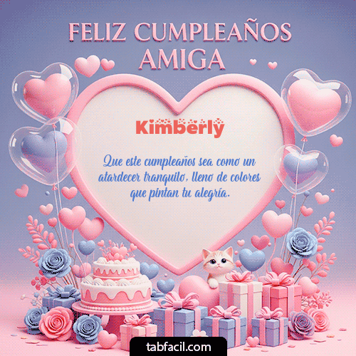 GIF de Kimberly - Feliz Cumpleaños Amiga