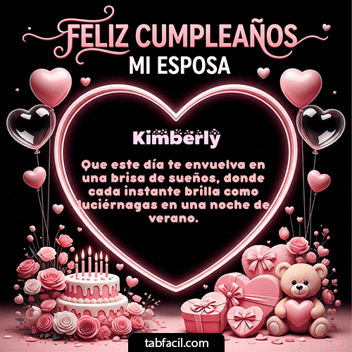 Gif Feliz Cumpleaños Mi Esposa Kimberly