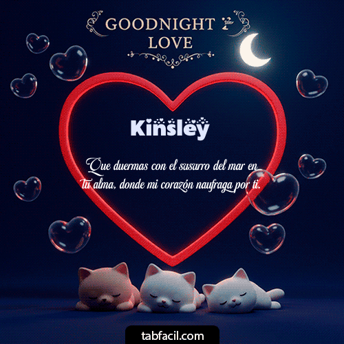 Gif Buenas noches amor con gatos Kinsley