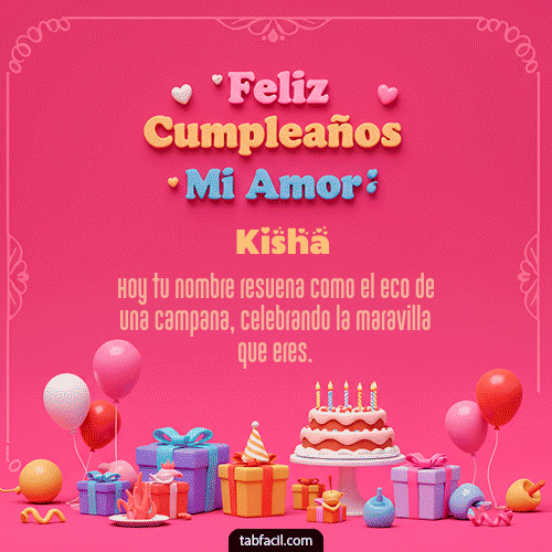 Gif 💖 Feliz Cumpleaños Amor Mio Kisha