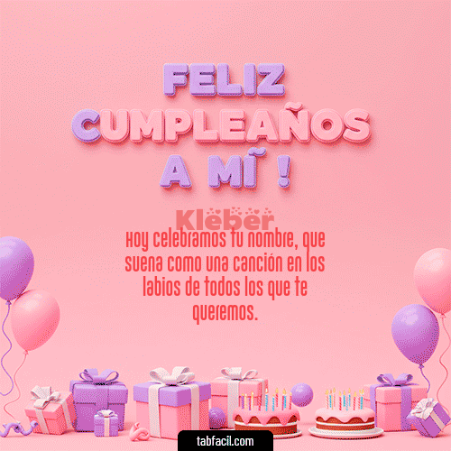 Gif 🕯️ Feliz Cumpleaños para mí Kleber