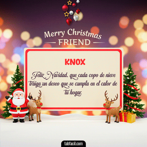 GIF de Knox - Merry Christmas Friend