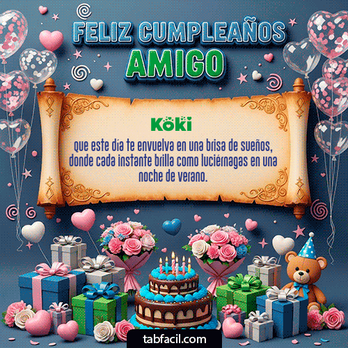 GIF de Koki - Feliz Cumpleaños Amigo