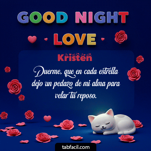 GIF Animado de Buenas Noches para Kristen - Buenas Noches Hada