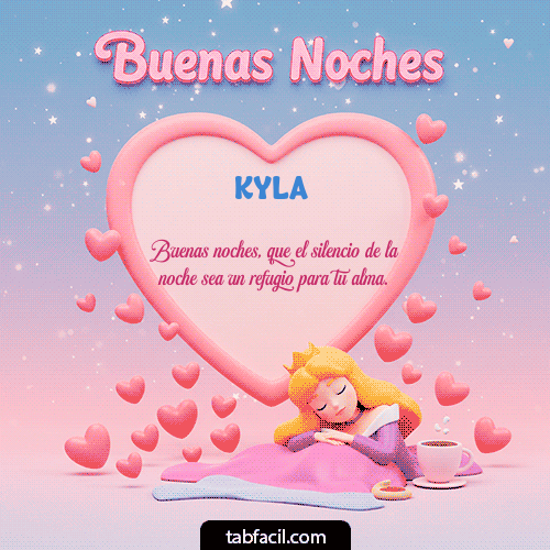 GIF Animado de Buenas Noches para Kyla - Buenas noches corazón