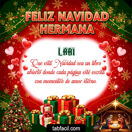 GIF Animado de Feliz Navidad para Lari - Feliz Navidad Hermana
