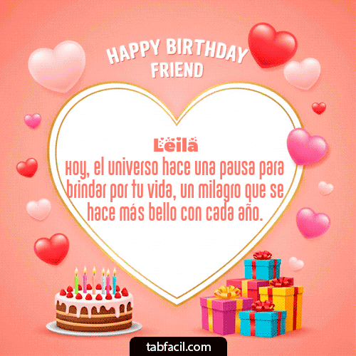 GIF de Leila - Happy Birthday Friend