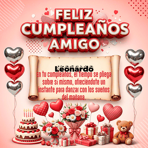 GIF de Leonardo - Feliz Cumpleaños Amigo