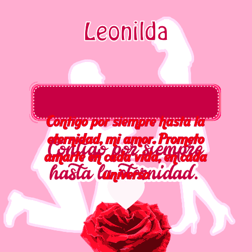 Contigo por siempre...hasta la eternidad Leonilda