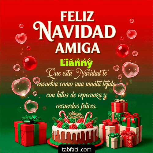 GIF Animado de Feliz Navidad para Lianny - Feliz Navidad Amiga