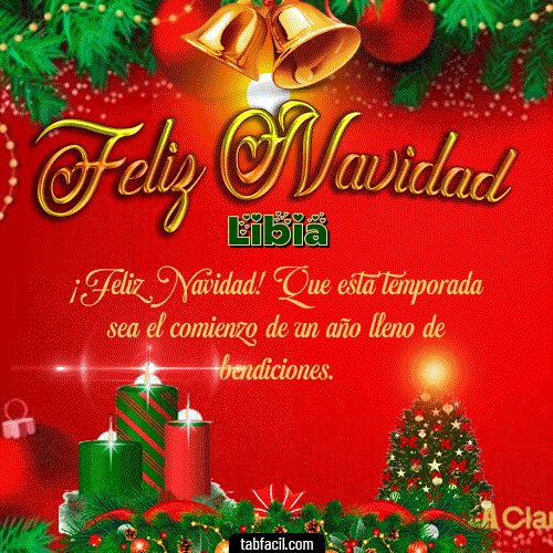 GIF Animado de Feliz Navidad para Libia - Feliz Navidad