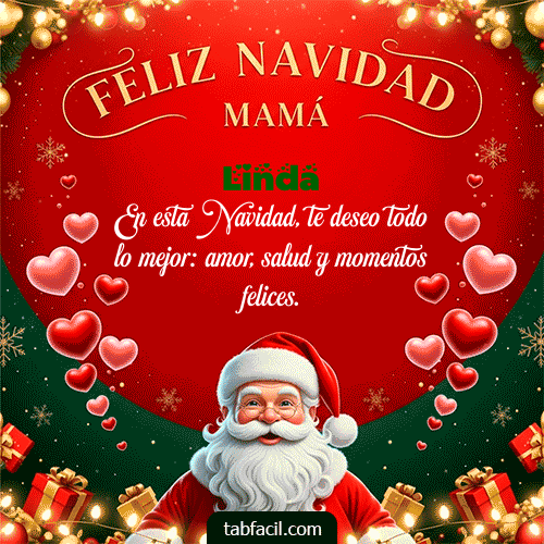 GIF Animado de Feliz Navidad para Linda - Feliz Navidad Mamá