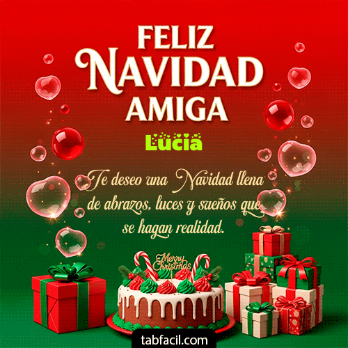 Gif Feliz Navidad Amiga Feliz Navidad Lucia