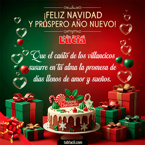 Feliz Navidad y Próspero Año Nuevo Feliz Navidad Lucia