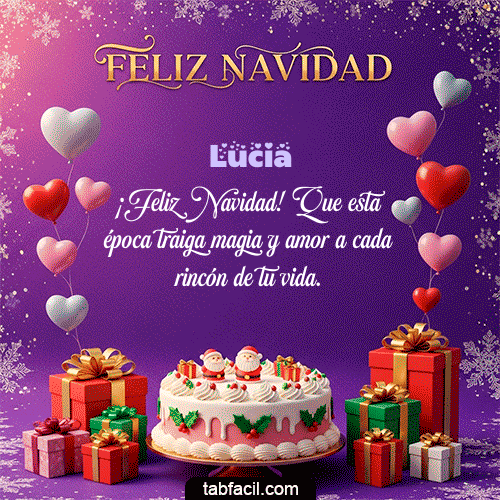 MERRY CHRISTMAS Feliz Navidad Lucia