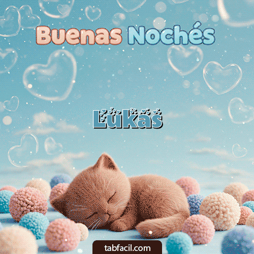 Gif Good Night gatuno Lukas