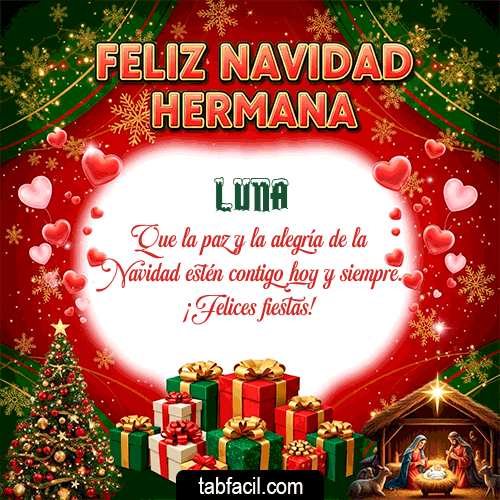 Feliz Navidad Hermana Feliz Navidad Luna