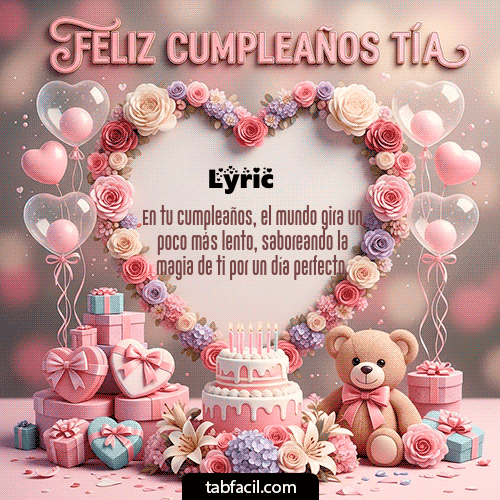 GIF de Lyric - Feliz Cumpleaños Tía