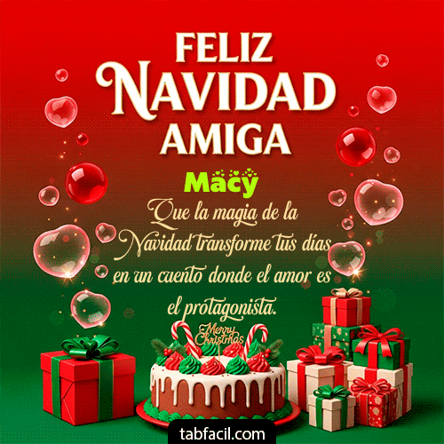 GIF de Macy - Feliz Navidad Amiga